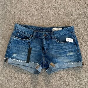 Blank NYC Distressed Blue Jean Shorts tomboy short